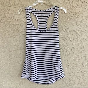 Athleta Tank - Navy/White Striped - Size S